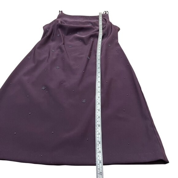 Vintage Beaded Mini Sheath Dress Purple Size 4 90s Gothic Vampire Dark Romantic - Picture 8 of 8